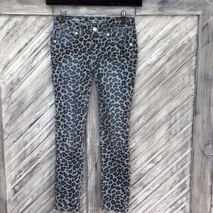 EUC Cherokee super skinny leopard print jeans